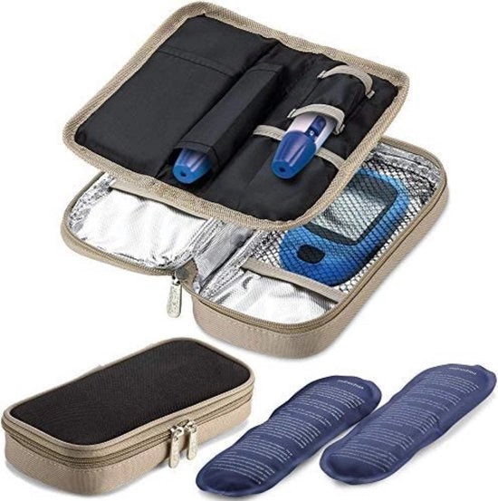 Borsa di Isolamento per Diabete - Borsa per Diabete - Borsa per Diabete - Nero e Moka