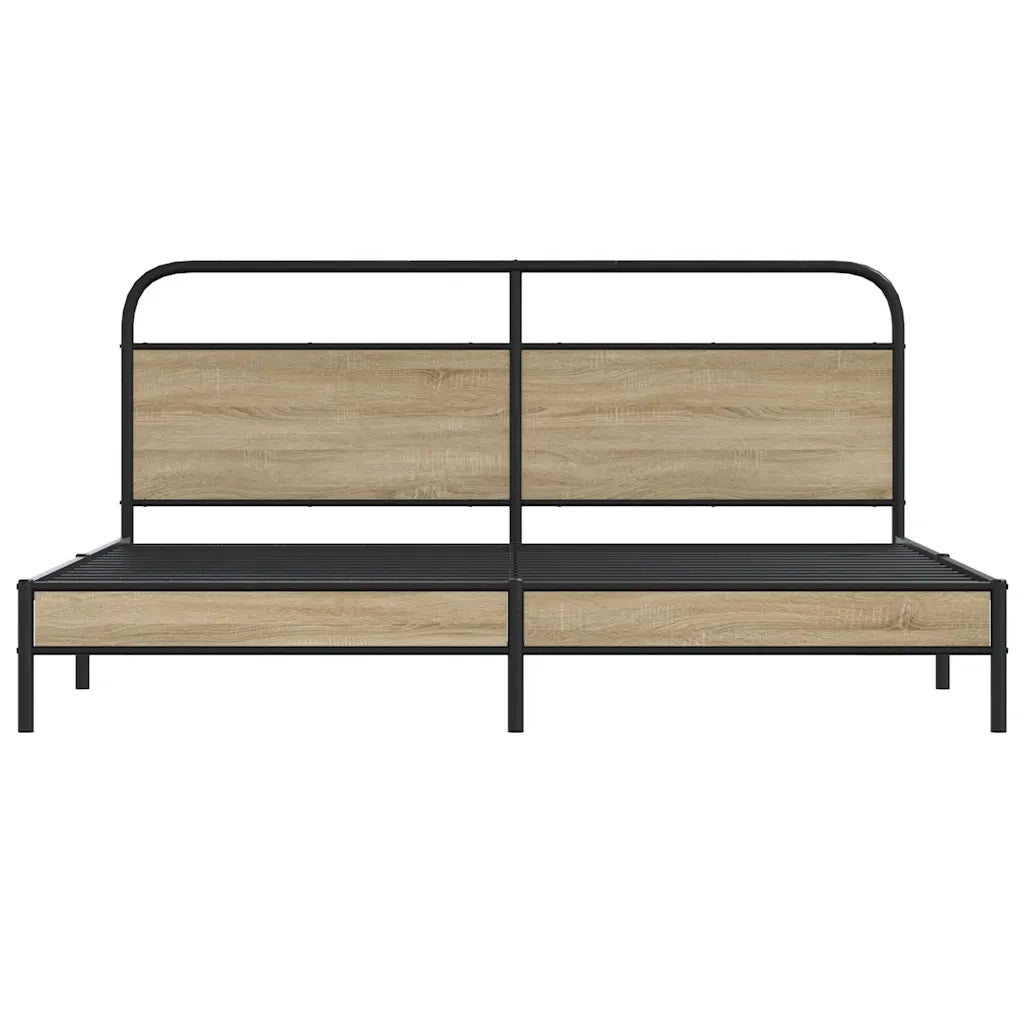 Giroletto senza Materaso in Metallo Rovere Fumo 200x200 cm 3318672