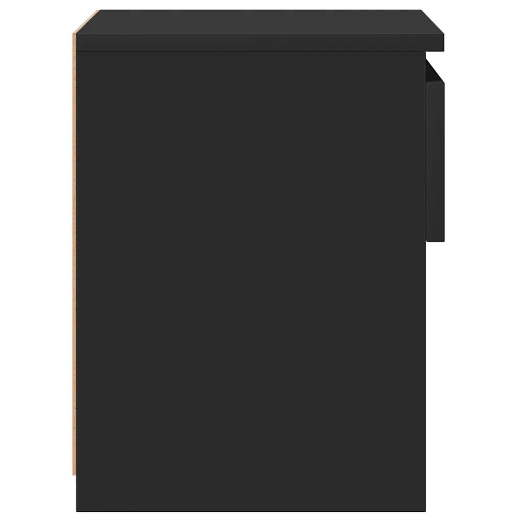Comodino Nero 40x30x39 cm in Legno Multistrato 803445