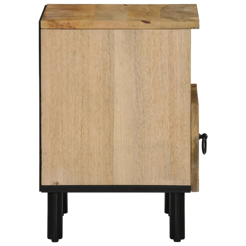 Comodino | Armadio da Notte | Mobiletto da notte 40x33x46 cm in Legno Massello di Mango