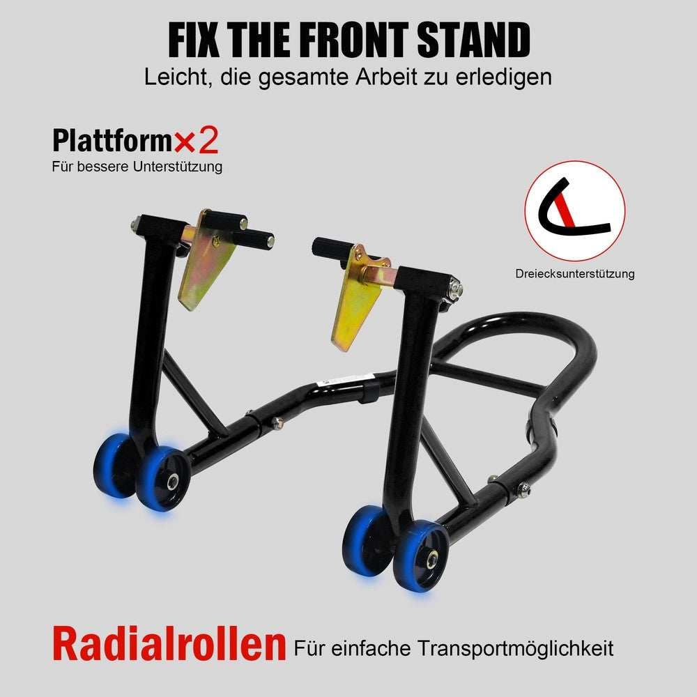 Cavalletto Moto ¨C MINIMAL ¨C Nero, Portata 200 kg, Universale
