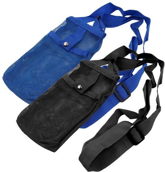 Supporto per bidone 2 pezzi - Raccordo elastico regolabile - Nylon - Leggero - Progettato a mesh - Duraturo e resistente - Supporto per bidone