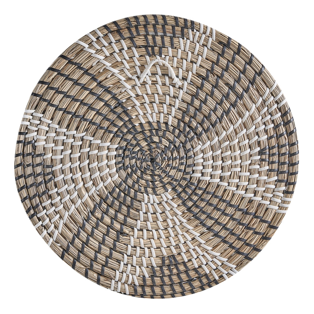 Set di 4 decorazioni da parete in alghe naturali in alghe marine fatte a mano in stile africano