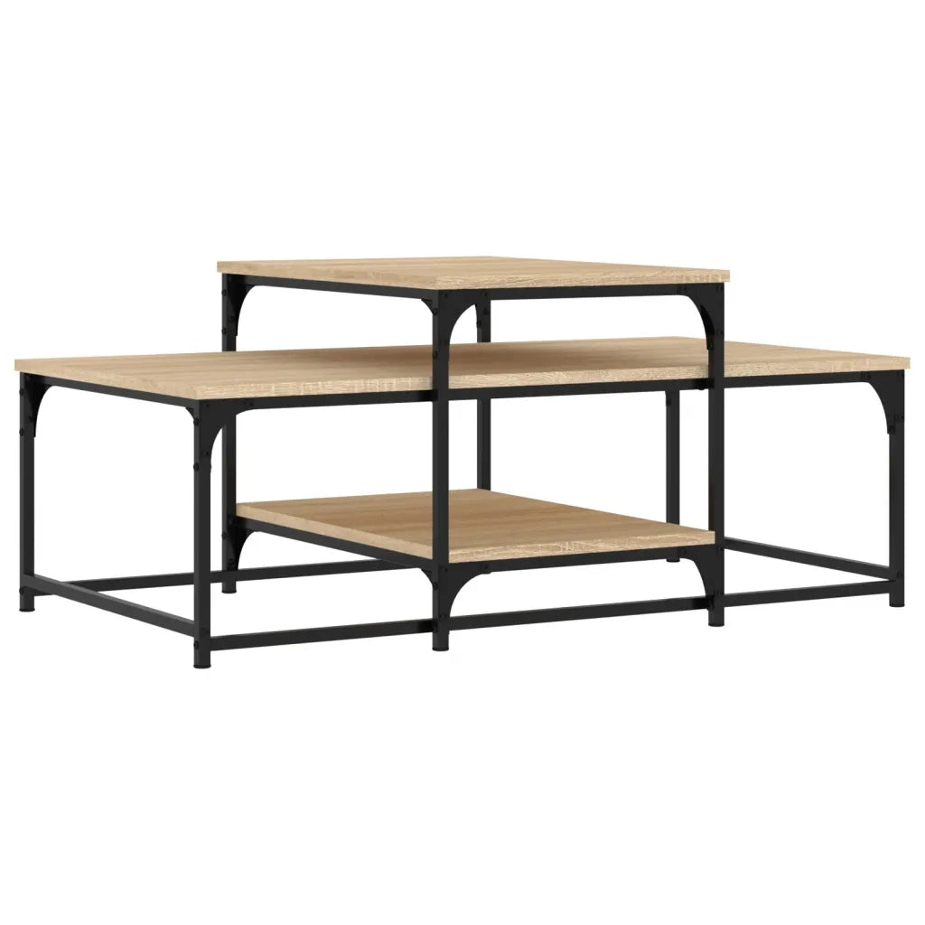 Tavolino da Salotto-Tavolino da soggiorno-Tavolo Rovere Sonoma 102x60x45cm Legno Multistrato