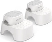 Set di 2 Scale per Bambini con Antiscivolo, Stabile e Leggero, Ideale per Bagno, WC e Lavabo