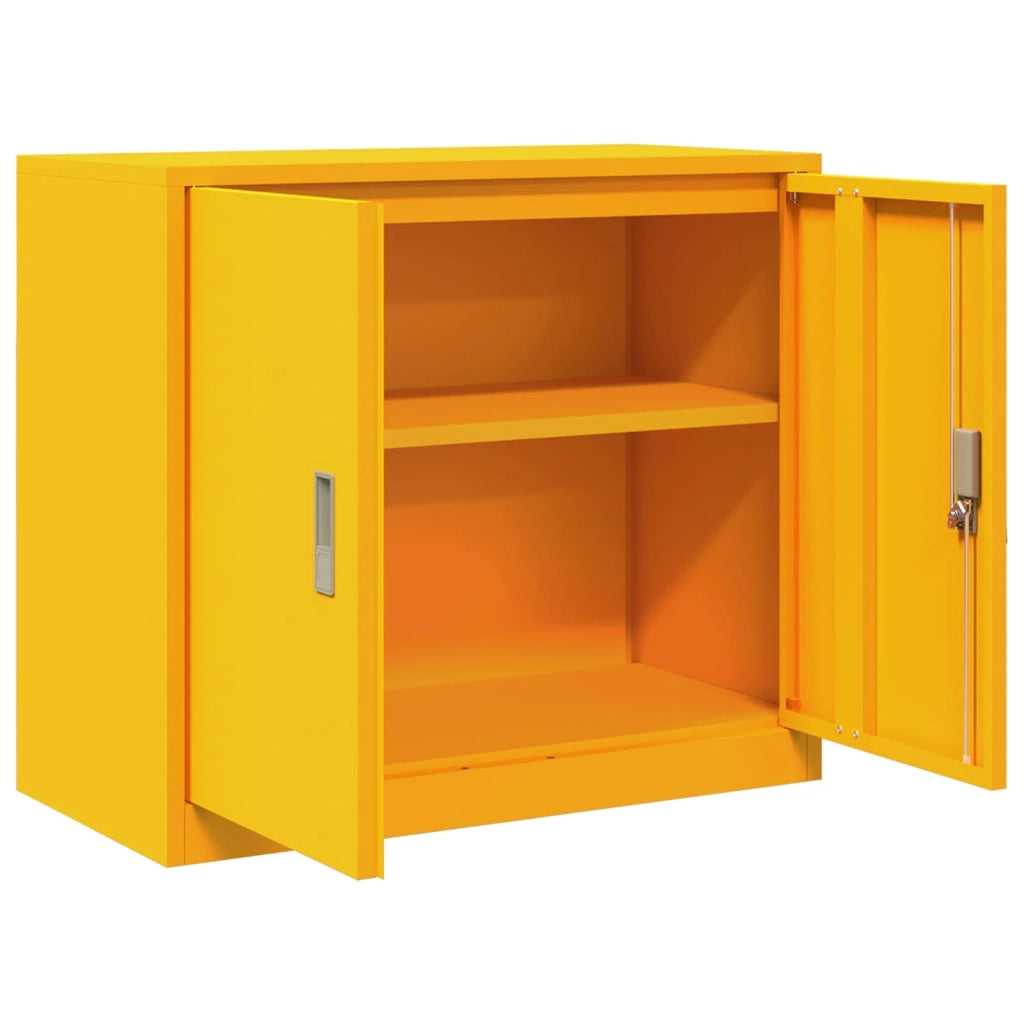 Armadio Giallo senape 80 x 40 x 70 cm Acciaio