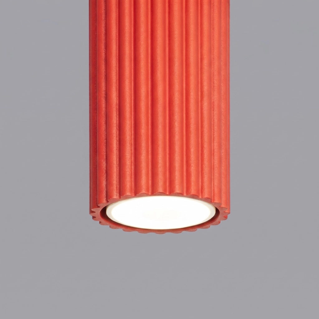 Plafoniera KARBON 10 rosso
