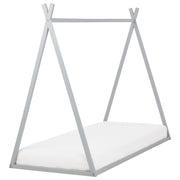 Letto per bambini con baldacchino in legno di pino grigio 90 x 200 cm cameretta elegante