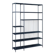 Scaffale dal design senza tempo per soggiorno/camera da letto mobile contenitore indipendente 180 x 120 x 33 cm nero 03_0011151