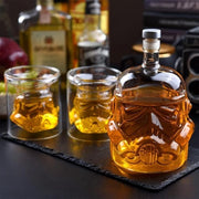 Set di caraffe per whisky in vetro 750 ml - Set di caraffe per whisky - Caraffa per whisky in vetro - Caraffa in vetro trasparente per liquori - Caraffa personalizzabile - Set di regali per bourbon, scotch, cognac o vino