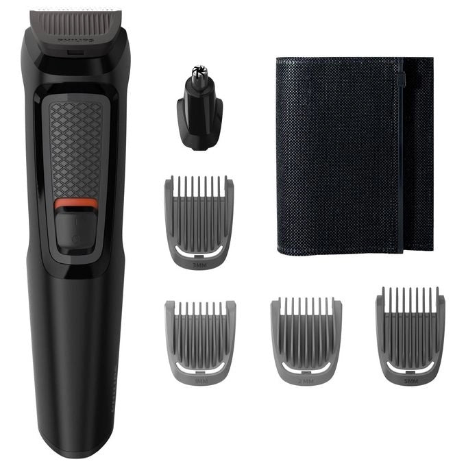 Philips MULTIGROOM Series 3000 rifinitore all-in-one 6 in 1 con 6 accessori per barba e naso MG3710/15