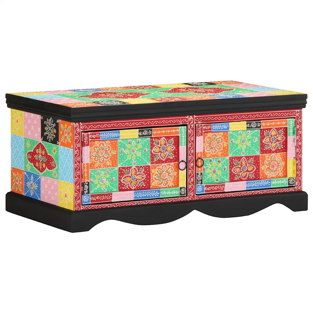 Tavolino da Salotto Multicolore 90x50x40cm Legno Massello Mango