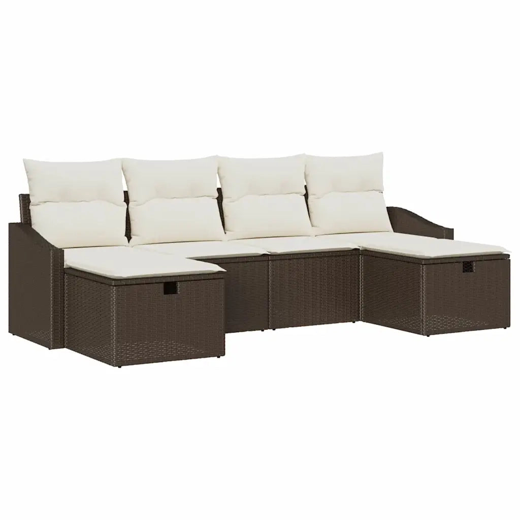 Set di divani con cuscino 6 pcs polyrattan
