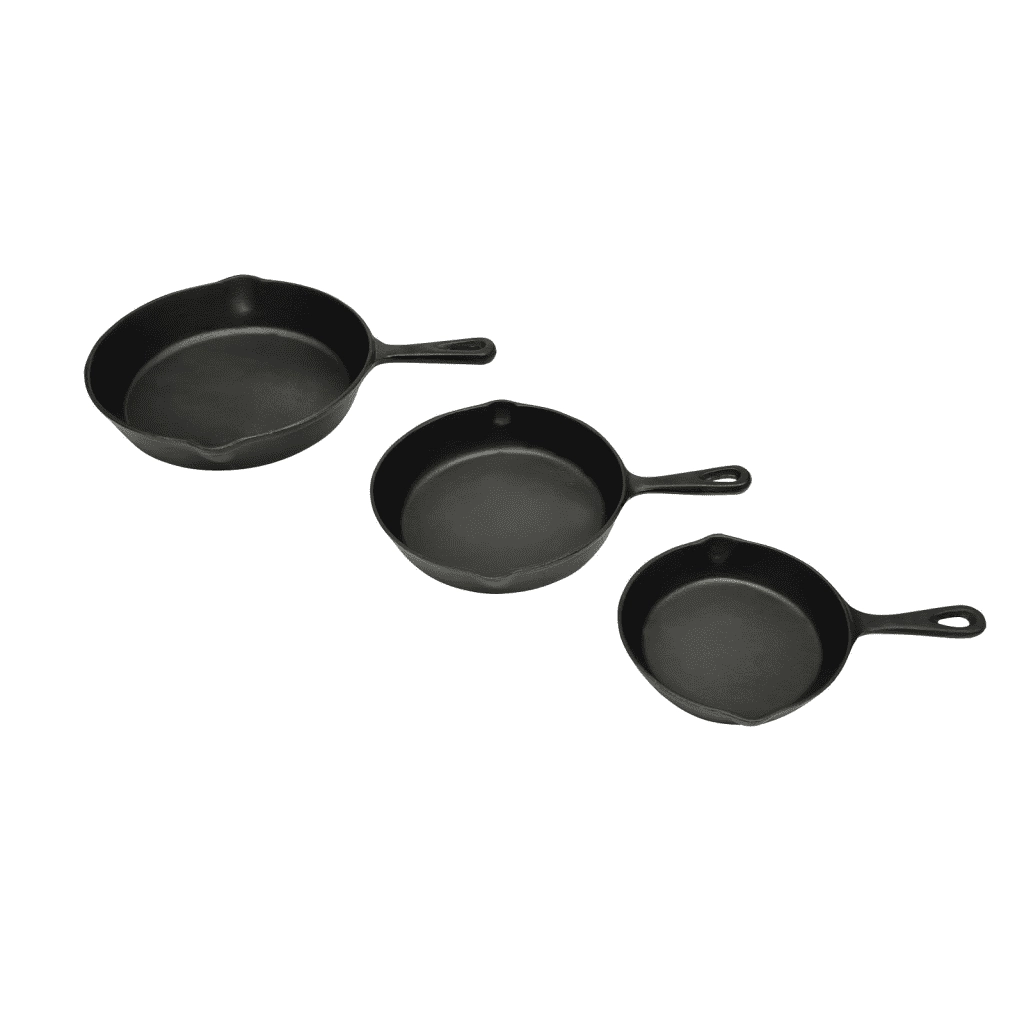 Set 3 Padelle in Ghisa Bistecchiere per Barbecue cod mxl 62034