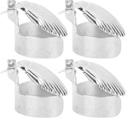 Set di 4 Drenaggi Automatici per Candelabri - Stopper per Fiamma di Candelabro - Adatto per l'Uso Domestico - Argento