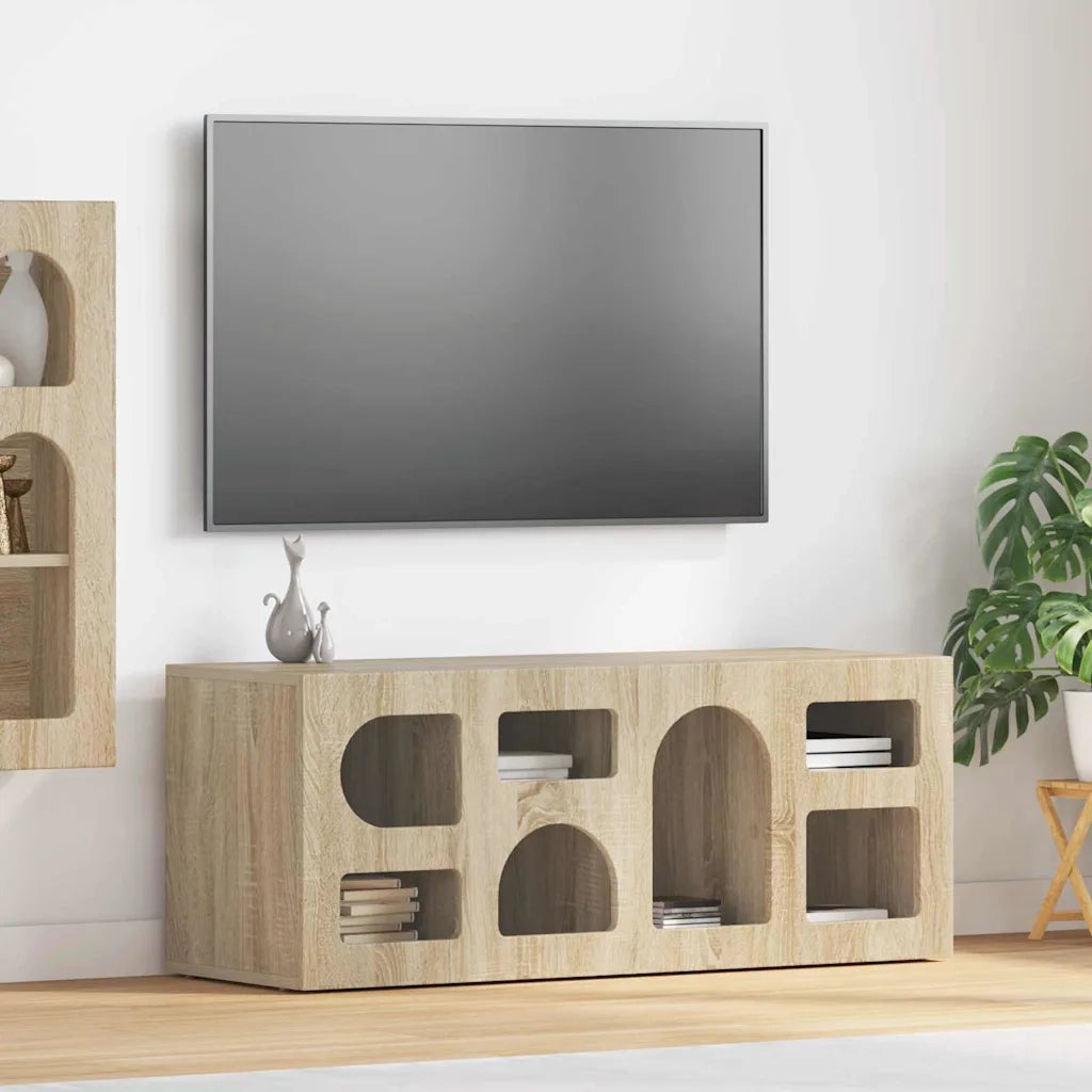 Mobile TV Rovere Sonoma 100 x 35 x 40 cm Legno multistrato