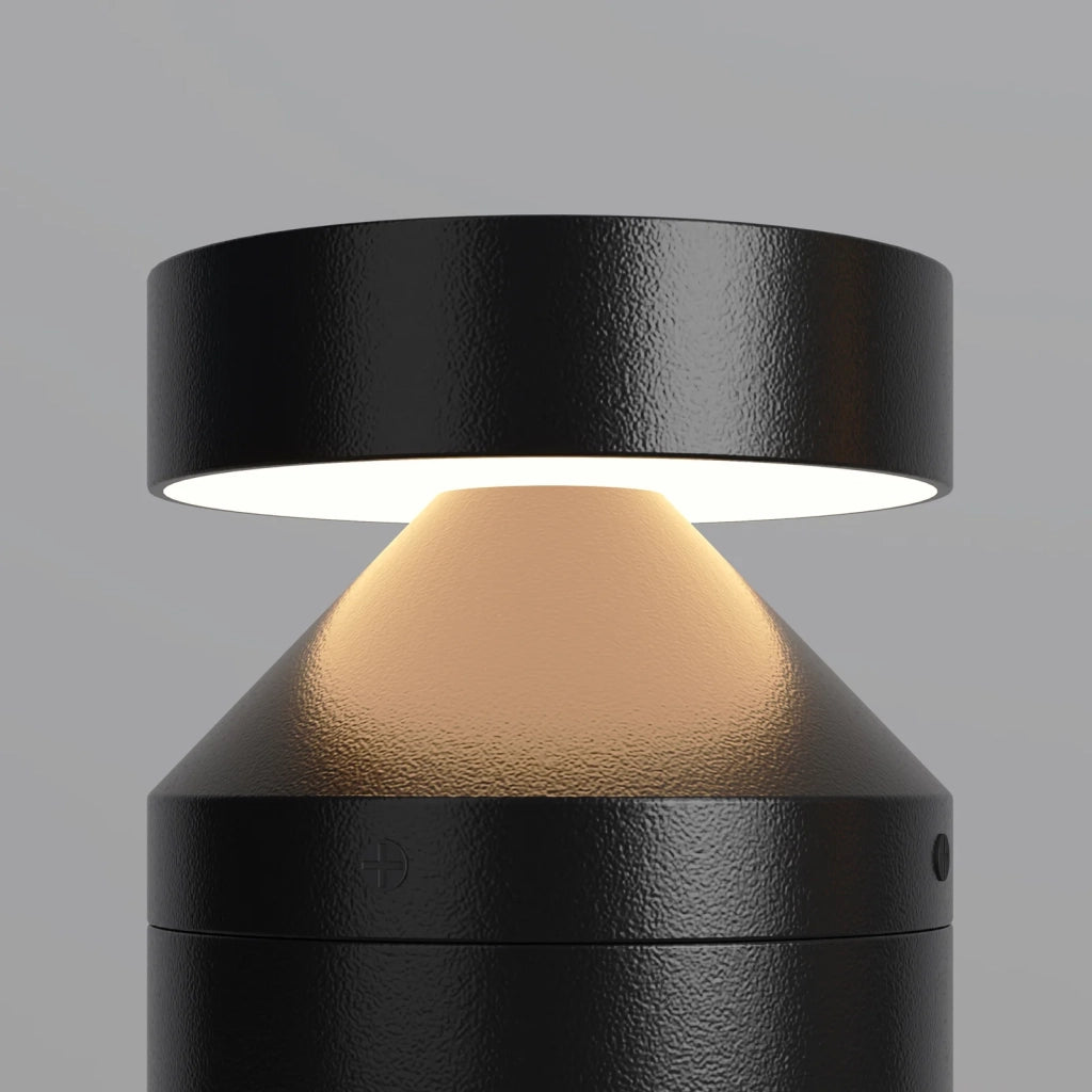 Maytoni Paletto da esterno moderno Olten 1 luce LED integrato IP65 nero alluminio