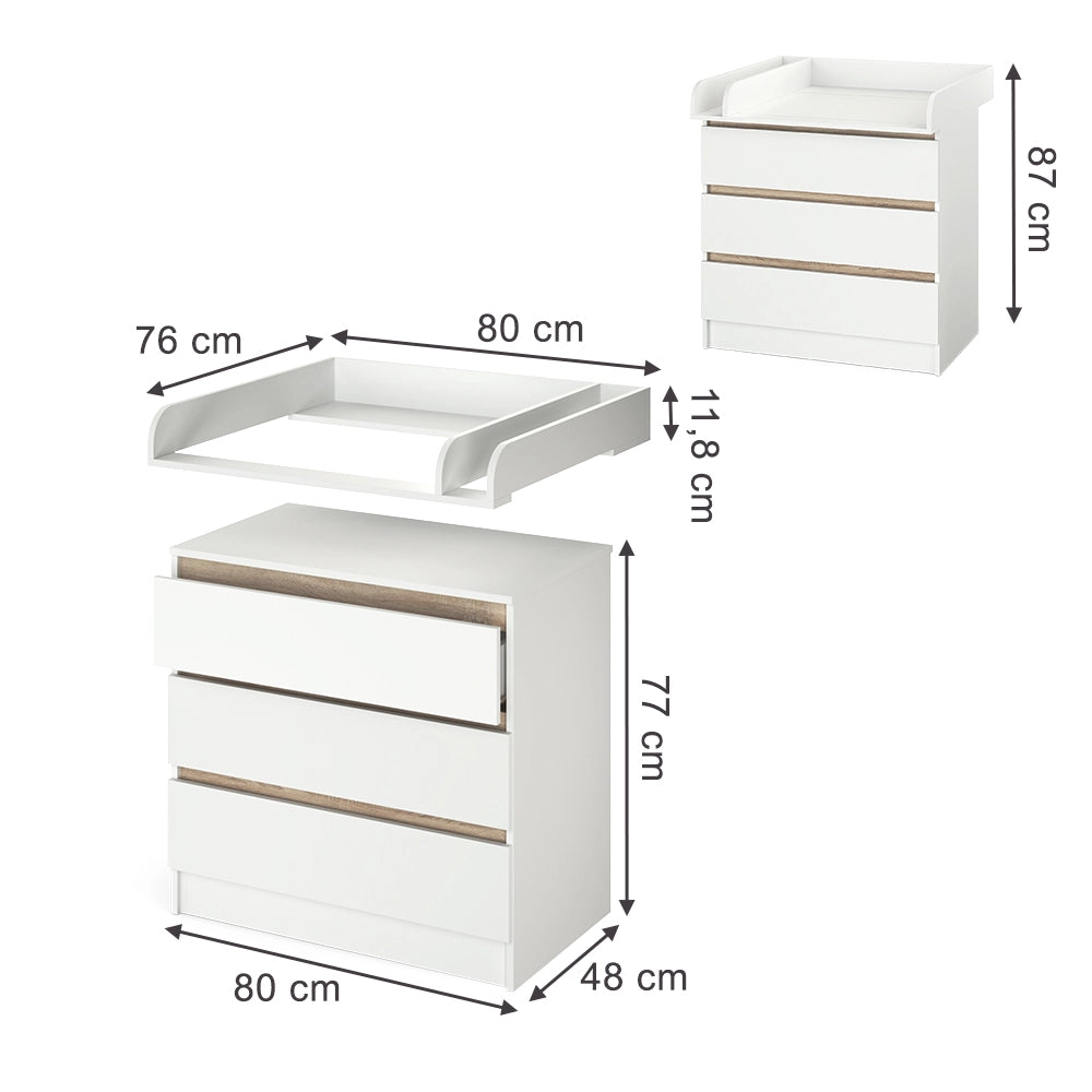 Vicco Fasciatoio Bianco 80 x 87 cm