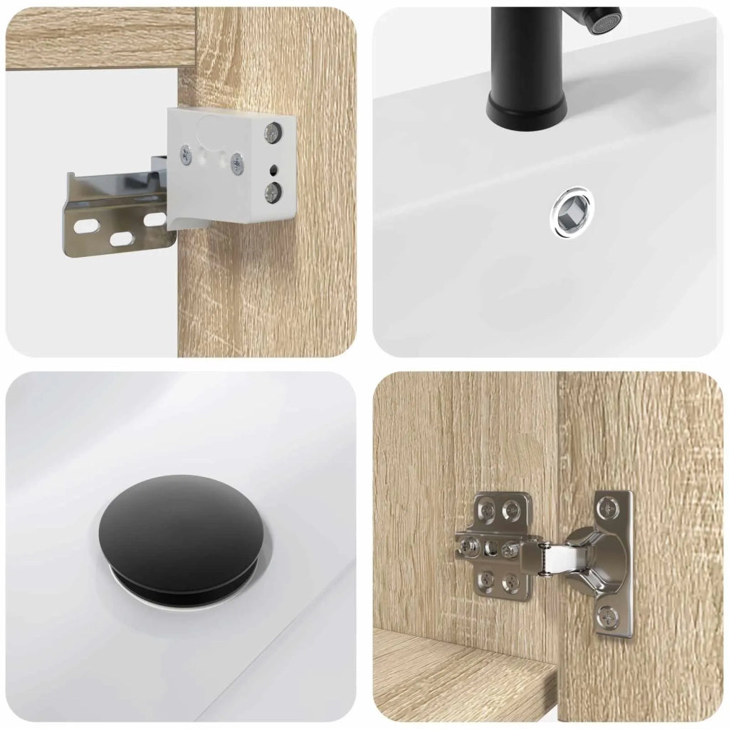 Mobile bagno con rubinetto Rovere Sonoma 42 x 40 x 74,5 cm