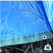 Telo occhiellato blu/verde 4x4m