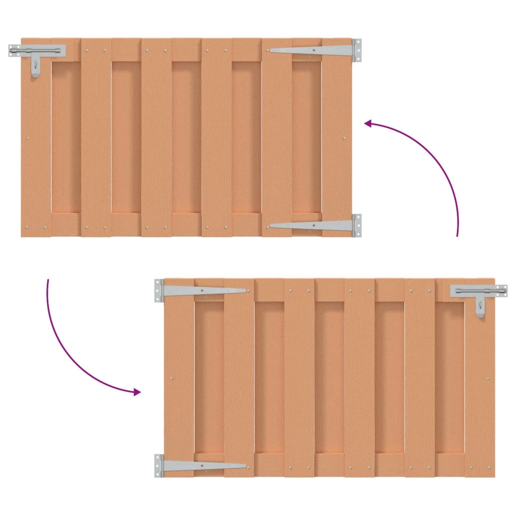 Cancello da giardino 100 x 60 cm WPC e Alluminio Marrone 42039047