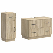 Set di Armadi da Bagno da 2 Pezzi HOORN Rovere Sonoma 3417713