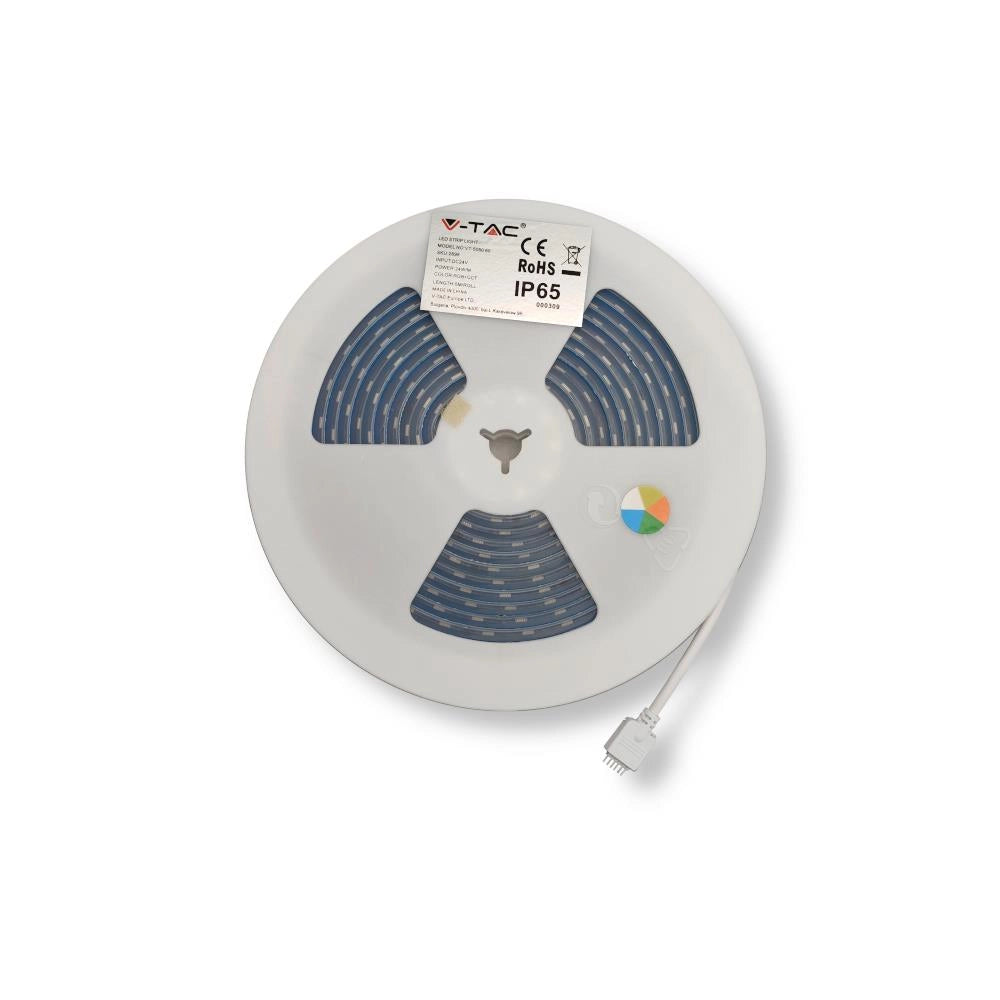 V-TAC Striscia LED SMD5050 60LED/m 24V RGB+CCT IP65 5m