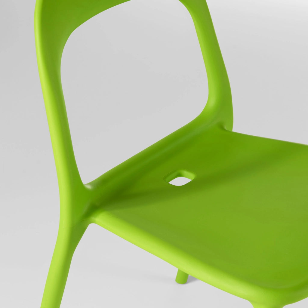 Oviala - Set di 4 sedie in plastica verde