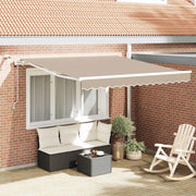 Tenda Retrattile Beige 350 x 250 cm Poliestere e Metallo 3330342