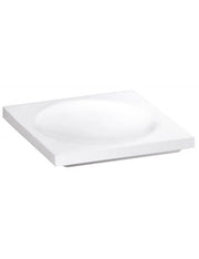 Portasapone da tavolo quadrato GAMMA in resina bianca opaca 9,5 x9,5 x1,5 cm