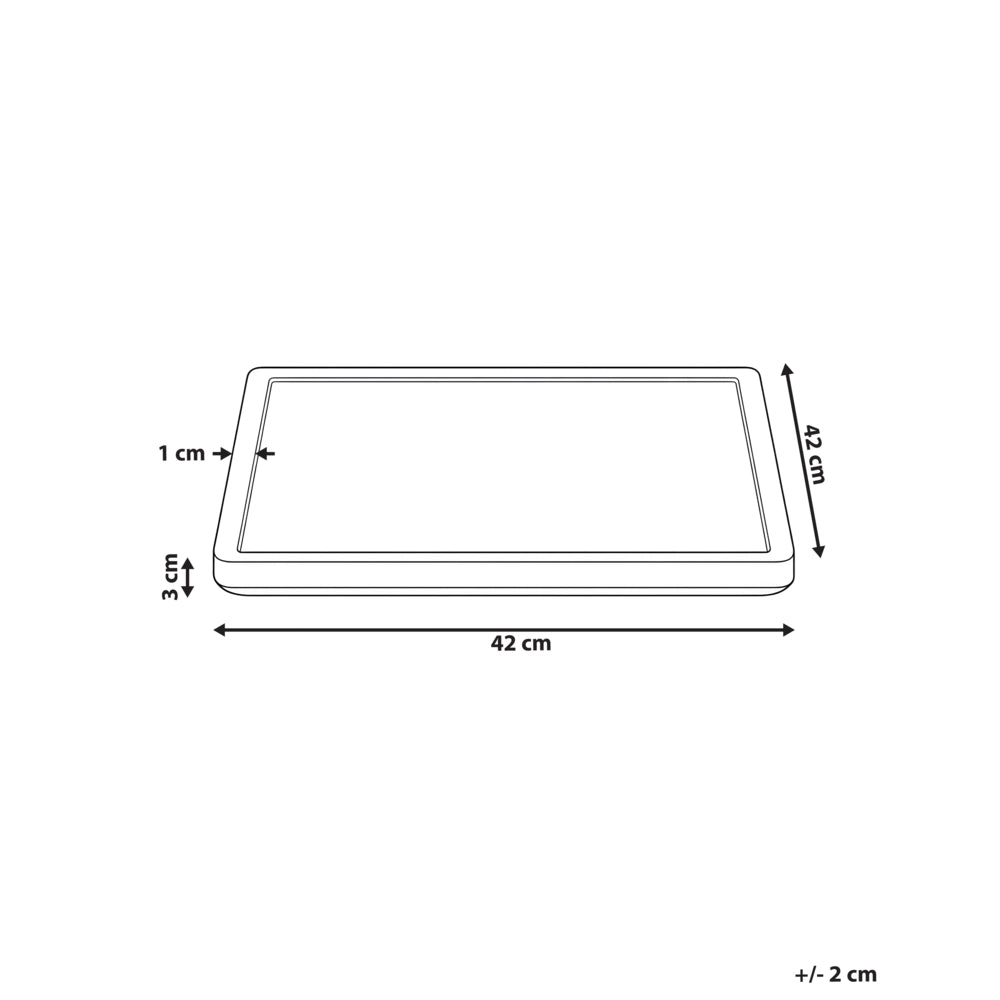 Plafoniera LED Argento in Materiale Sintetico Quadrata 42 cm Pannello Luminoso LED a Filo Soffitto con Telecomando