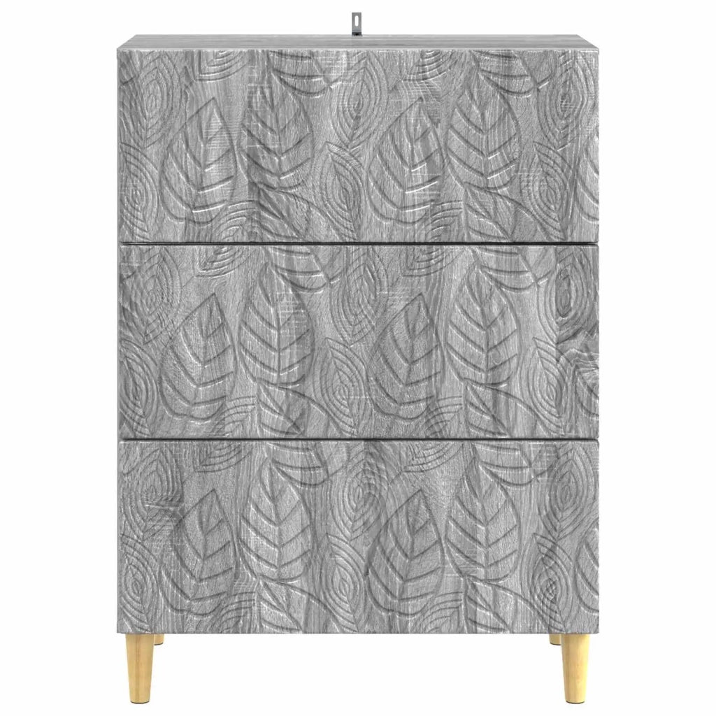 Mobile con Cassetti Sonoma grigio 66 x 34,5 x 90 cm