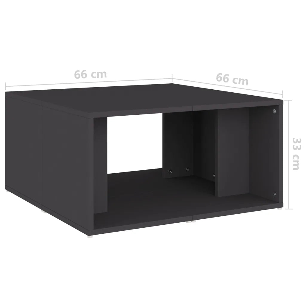 Tavolini da Salotto 4 pz Grigi 33x33x33 cm in Multistrato 806815
