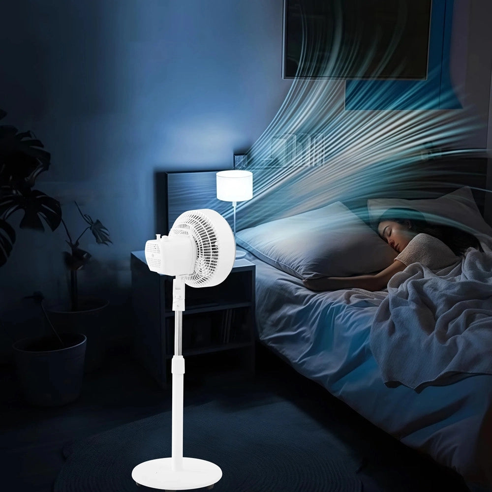 Trade Shop - Ventilatore A Piantana 90 W Con Motore Cca 3 Velocità Altezza 100cm 5 Pale Da 10" -