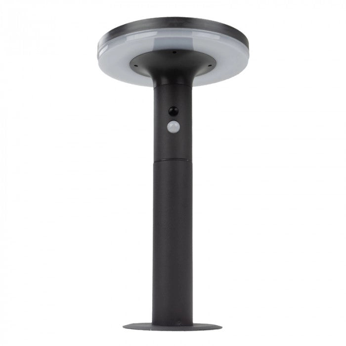 Paletto solare da giardino LED 10W con sensori grigio Ecolight