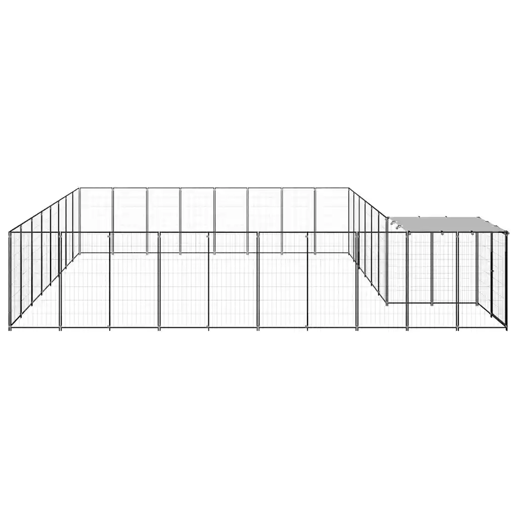 Gabbia per Cani Nera 20,57 mÂ² in Acciaio   cod mxl 52661