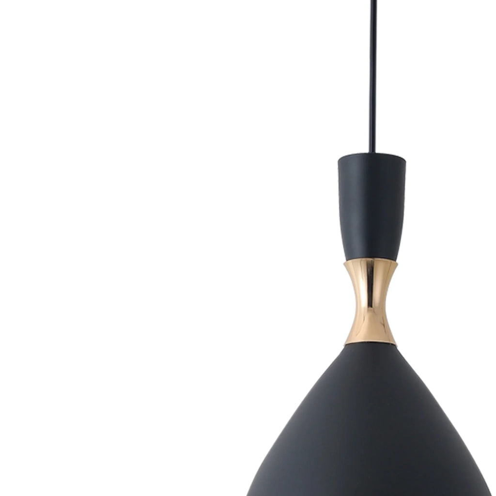 LÚZETE - LAMPADA DA SOFFITTO NERO/ORO BRICE
