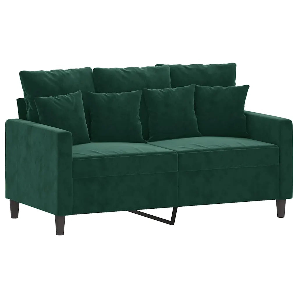 Divano a 2 Posti-Sofa 2 Posti Verde Scuro 120 cm in Velluto 215909