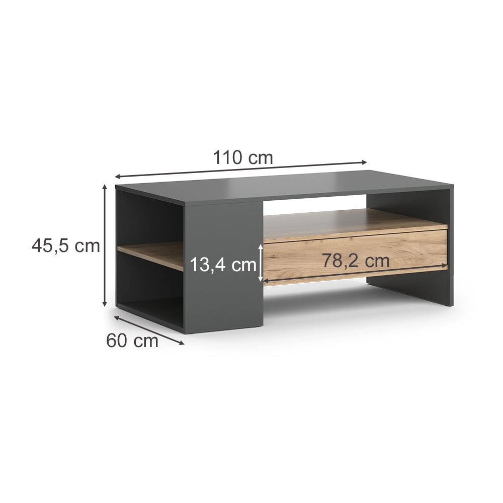 Vicco Tavolino Quercia dorata 110 x 60 cm