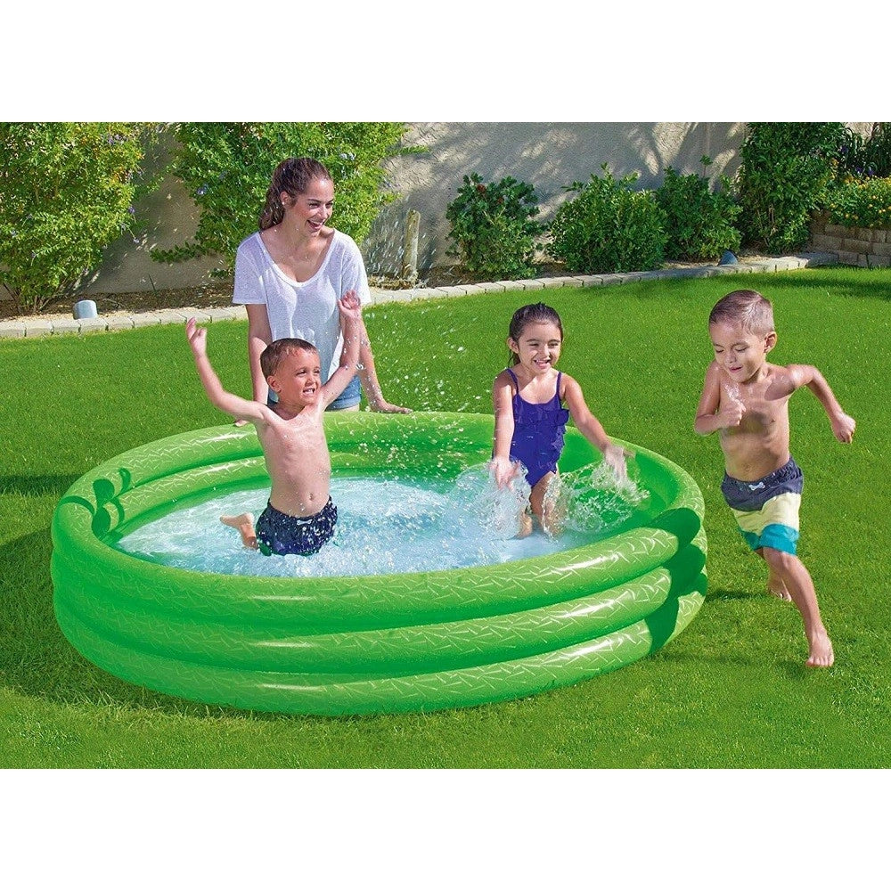 Trade Shop - Piscina Tinta Unita Effetto Ghiaccio Gonfiabile 3 Anelli 183x33cm Giardino 51027 -