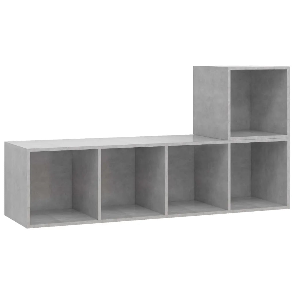 Set Porta TV 2 pz Grigio Cemento in Truciolato  cod mxl 56031
