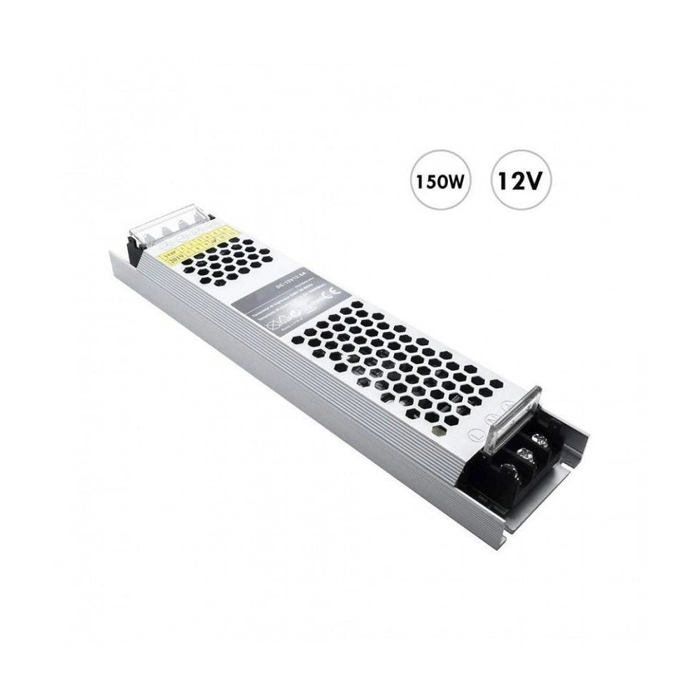 Trade Shop - Alimentatore Stabilizzato Trasformatore Slim 12.5a 12v 150 Watt Ip22 S-12v-150w -