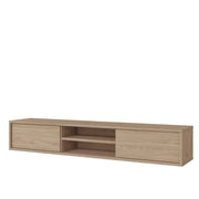 Mobile TV 180cm, 2 porte e 2 vani collezione MAANUM. Colore rovere chiaro.