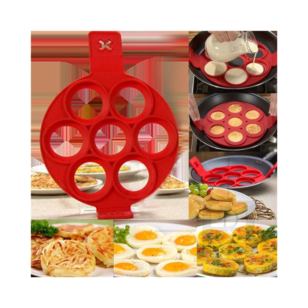Trade Shop - Stampo In Silicone Per Pancakes Cucina Frittelle Antiaderente Padella Omelette -