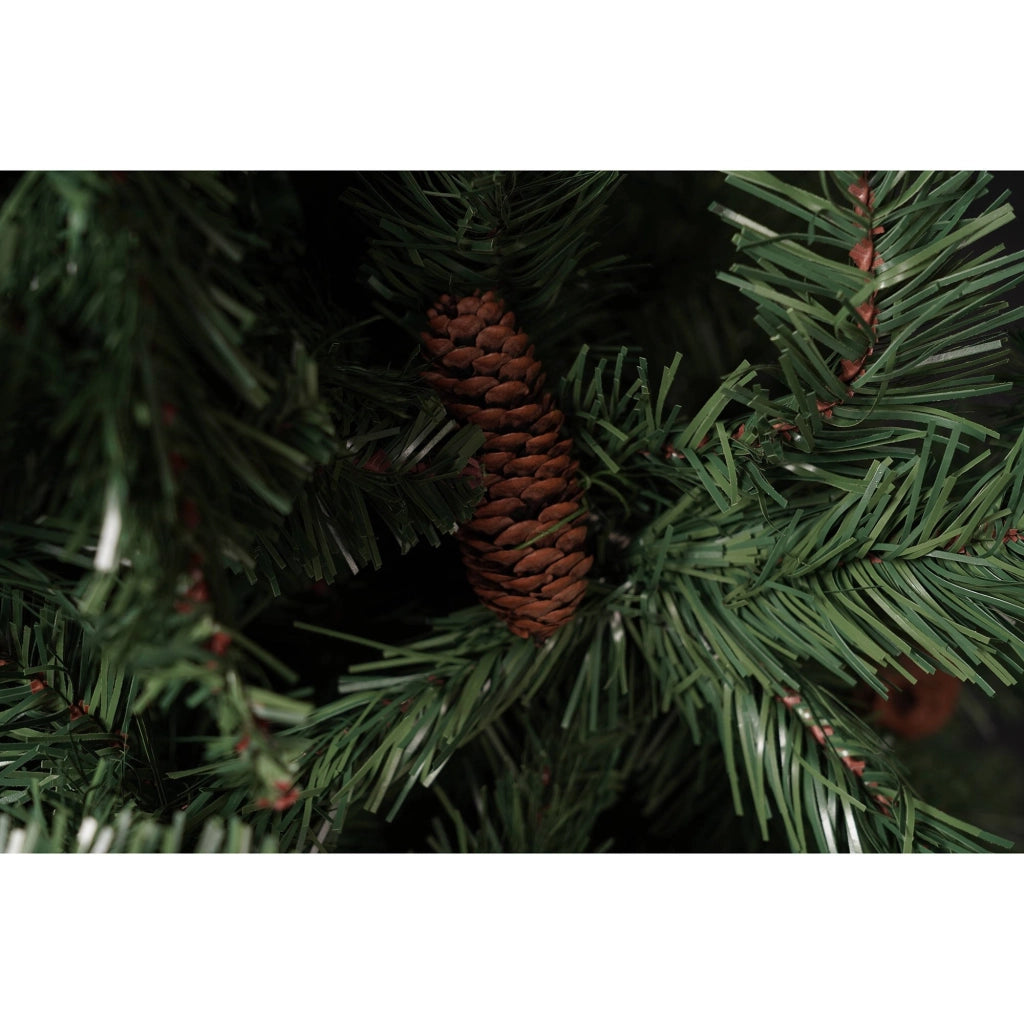 Albero di Natale Lapland, Albero artificiale extra folto, Albero effetto reale in PVC con Pigne incluse, 362 rami, Altezza cm 120