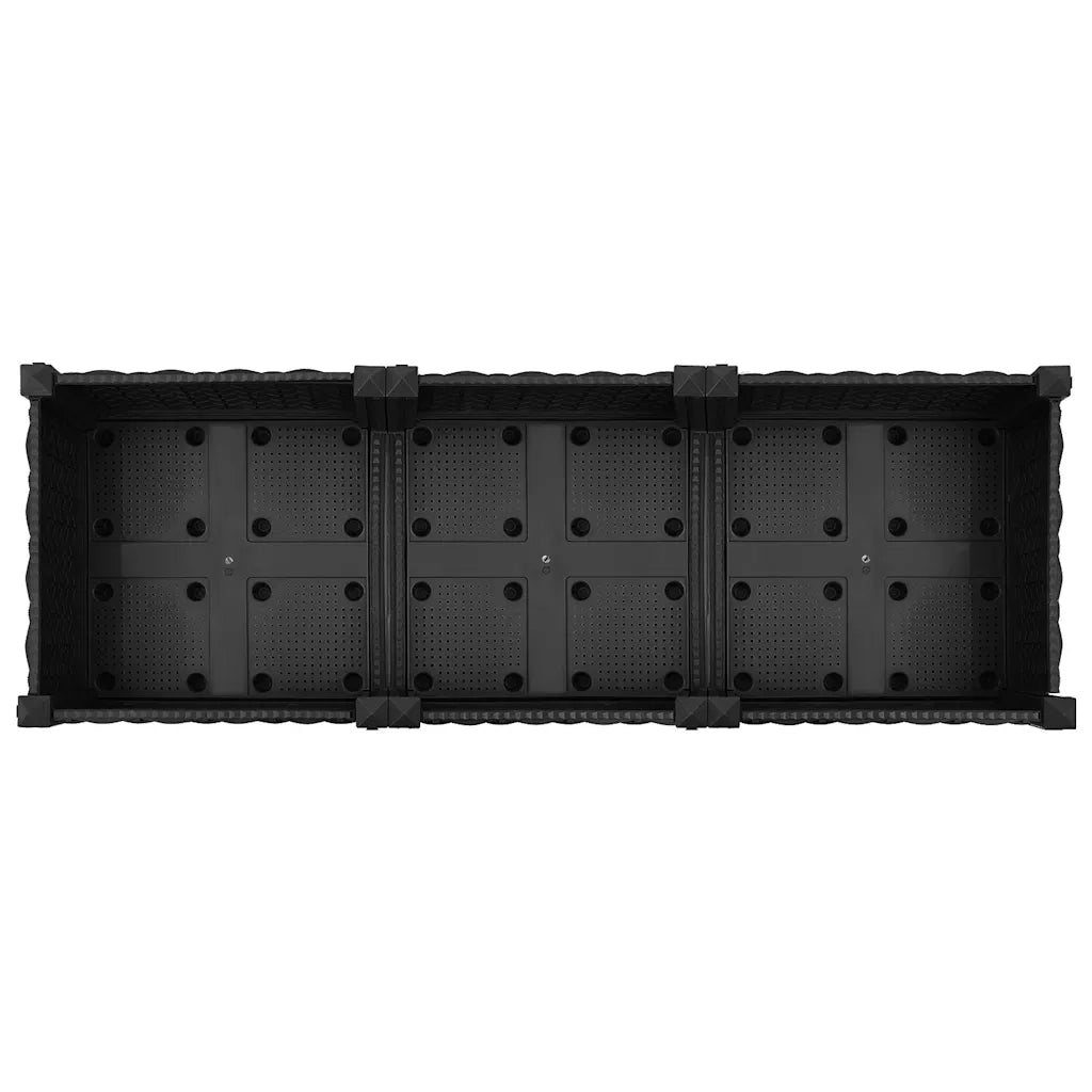 Fioriera Rialzata-Vaso da Esterno-Fioriera Elevata 120x40x23 cm in Polipropilene 414323