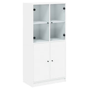 Buffet credenza cassettiera mobiletto mobile contenitore organizer cucina soggiorno salotto alto con ante 68 x 37 x 142 cm legno ingegnerizzato bianco 02_0032227