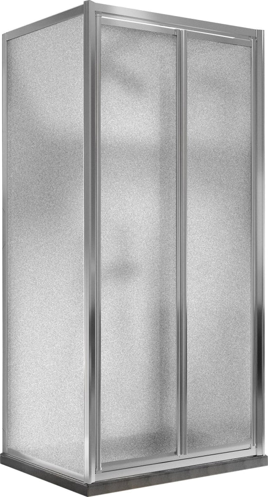 Box Doccia 3 lati 75x80x75 cm 2 Ante Battenti in Cristallo Opaco 4-6mm H198 Fosterberg Maribo Trio