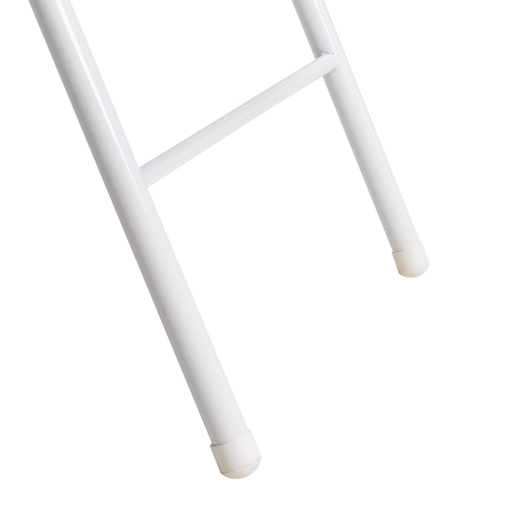 Set 4 Sedie Pieghevoli in Metallo beige e bianco sedile e schienale imbottiti