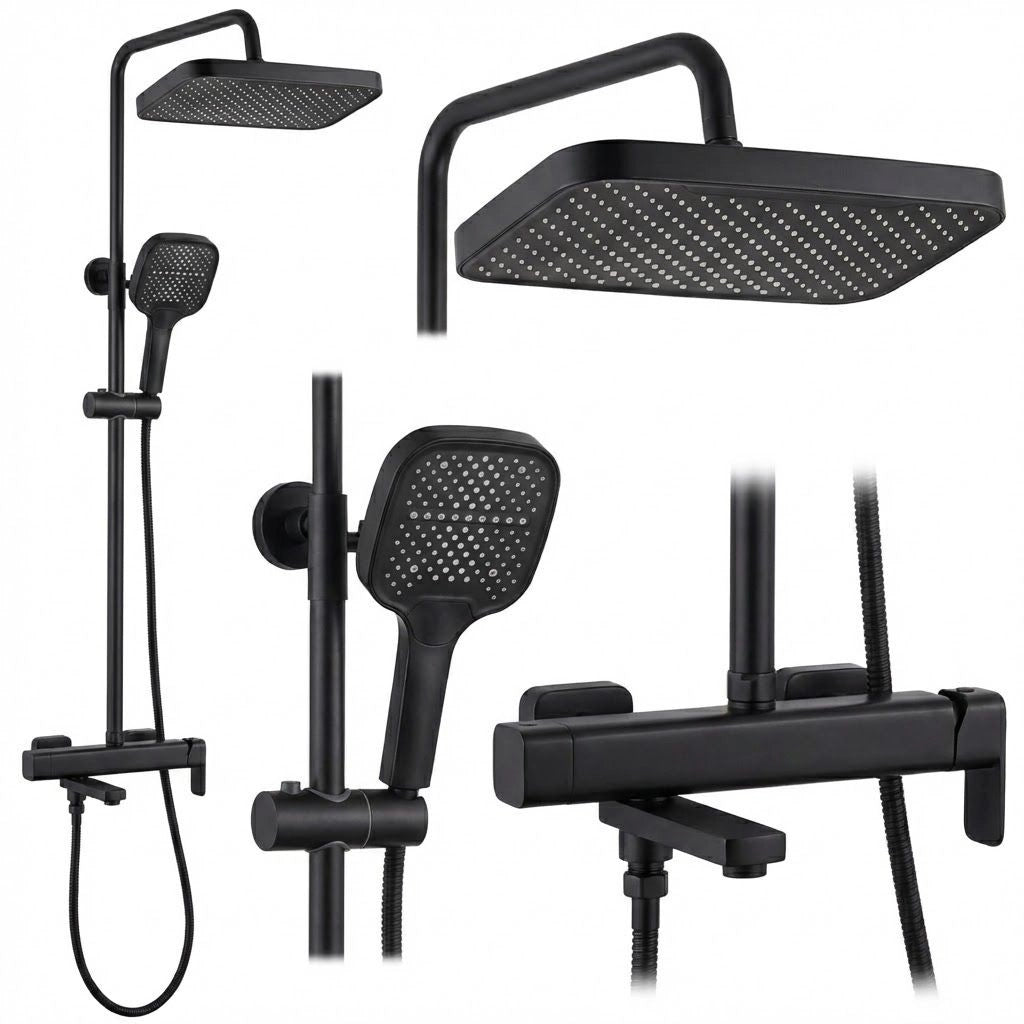 Set Doccia Rea Arlo Black